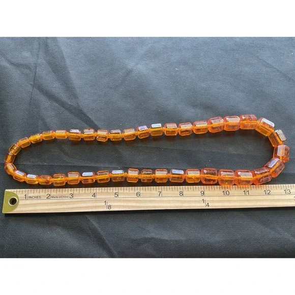 vintage-style graduated Baltic amber beaded necklace Chunky Estate Jewelry - Picture 3 of 5